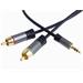 PremiumCord HQ stíněný kabel stereo Jack 3.5mm-2xCINCH M/M 3m