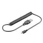 PremiumCord Kabel micro USB 2.0, A-B 1m - kroucený 50cm až 100cm