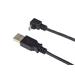 PremiumCord Kabel micro USB 2.0, A-B, konektor do úhlu 90°, 1m