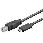 PremiumCord Kabel USB 3.1 konektor C/male - USB 2.0 konektor B/male, 1m