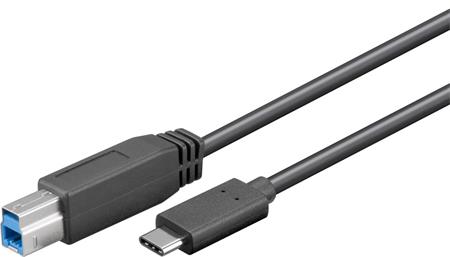 PremiumCord Kabel USB 3.1 konektor C/male - USB 3.0 konektor B/male, 1m