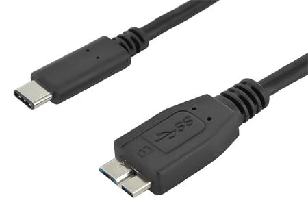 PremiumCord Kabel USB 3.1 konektor C/male - USB 3.0 konektor Micro-B/male, 1m