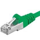 Premiumcord Patch kabel CAT6a S-FTP, RJ45-RJ45, AWG 26/7 0,5m zelený