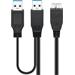 PremiumCord USB 3.0 napájecí Y kabel A/Male + A/Male -- Micro B/Mmale