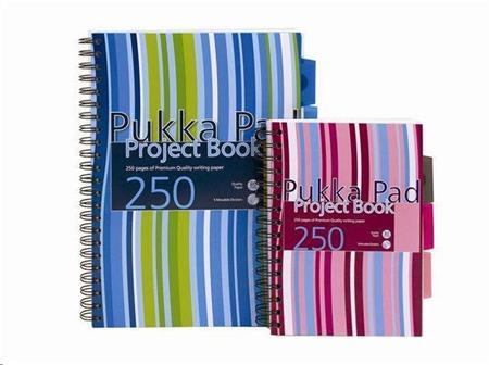 Pukka Pad Blok "Project book", mix barev, linkovaný, drátěná kroužková vazba, A5, 125 listů