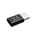Redukce FIXED pro nabíjení a datový přenos z microUSB na USB-C 2.0, černá