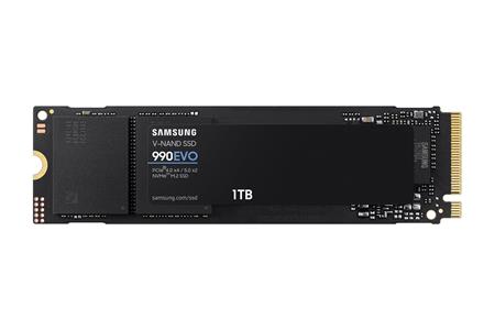 Samsung SSD 990 EVO 1000GB - formát M.2; čtecí rychlost až 5000 MB sec; zapisovací rychlost až 4200 MB sec