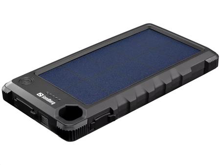 Sandberg Outdoor Solar Powerbank 10000 mAh, solární nabíječka, černá