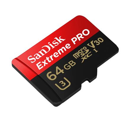 SanDisk Micro SDXC Extreme Pro 64GB 100MB/s A1 UHS-I U3 V30 + SD adaptér