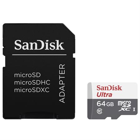 Sandisk Ultra microSDXC 64 GB 80 MB/s Class 10 UHS-I, Adaptér