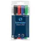Schneider Popisovač na bílou tabuli a flipchart "Maxx 293", 4 barvy, 1-4mm, klínový hrot
