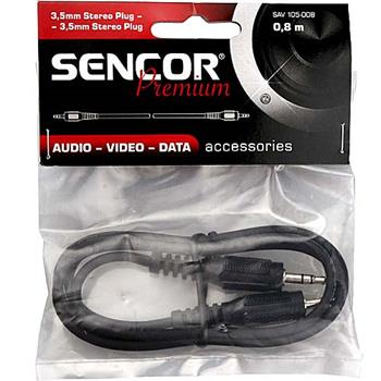 Sencor 3,5 mm stereo jack - 3,5 mm stereo jack, kabel, Délka: 0,8m