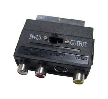 SENCOR SCART konektor - 3x RCA/M+S-video konektor,Audio/Video adaptér,Přepínač, redukce