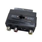 SENCOR SCART konektor - 3x RCA/M+S-video konektor,Audio/Video adaptér,Přepínač, redukce
