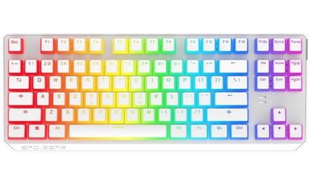 SilentiumPC klávesnice GK630K Onyx white Tournament / mechanická / Kailh Blue / RGB / kompaktní / US layout / bílá