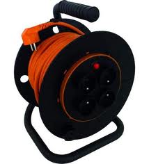 Solight prodlužovací přívod na bubnu, 4 zásuvky, oranžový, 25m