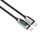 Solight SSC1801 Solight USB-C kabel s displejem, USB-C konektor - USB-C konektor, 100W, 1m
