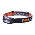 Solight WN40 LED čelová nabíjecí svítilna, 150 + 100lm, bílé a červené světlo, Li-ion, USB