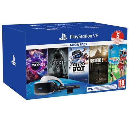 Sony PlayStation VR V2 + Camera V2 + (Skyrim, Resident Evil 7, AstroBot, Everybodys Golf, VR Worlds) pro Playstation 4