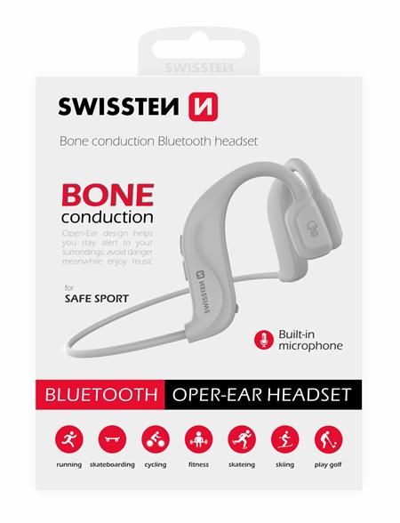 Swissten Bone bluetooth conduction, bílá