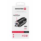 Swissten CL adaptér power delivery 2x USB-C 45W nano černý