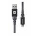 Swissten datový kabel kevlar USB / Lightning 1,5 M antracit