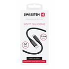 Swissten datový kabel soft silicone USB-C / USB-C 1,5 M 60W černý