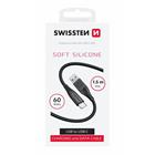 Swissten datový kabel soft silicone USB / USB-C 1,5 M 60W černý