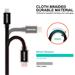 Swissten datový kabel textile USB-C / Lightning Mfi 1,2 M, černý