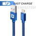 Swissten datový kabel textile USB / Lightning 1,2 M, modrý