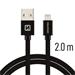 Swissten datový kabel textile USB / Lightning 2,0 M, černý