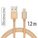 Swissten datový kabel textile USB / Lightning Mfi 1,2 M, zlatý