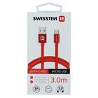 Swissten datový kabel textile USB / Micro USB 3,0 M, červený