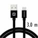 Swissten datový kabel textile USB / USB-C 3,0 M, černý