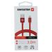 Swissten datový kabel textile USB / USB-C 3,0 M, červený