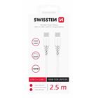 Swissten datový kabel tpe USB-C/USB-C power delivery 5a (100w) 2,5 m bílý