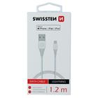 Swissten datový kabel Tpe USB / Lightning Mfi 1,2 M, bílý