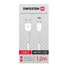 Swissten datový kabel USB/micro USB bílý 1,2m