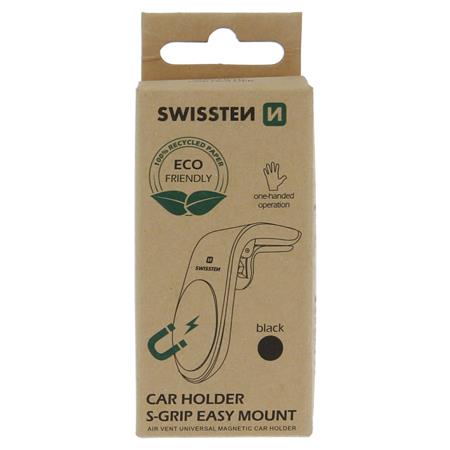 Swissten magnetický držák do ventilace auta easy mount černý (eco balení)