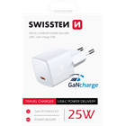 Swissten mini síťový adaptér GaN USB-C 25W Power delivery