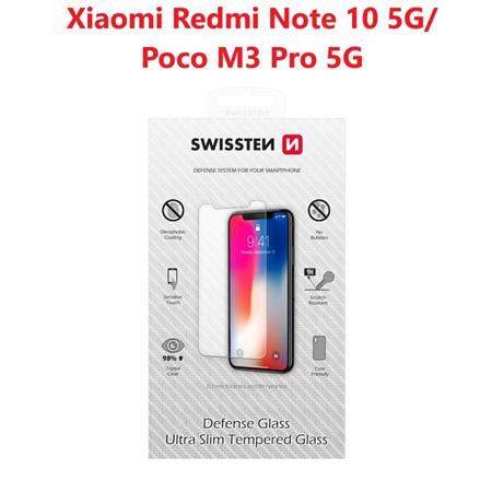 Swissten ochranné temperované sklo Xiaomi Redmi Note 10 5G/POCO M3 PRO 5G RE 2,5D