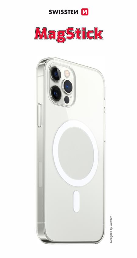 Swissten pouzdro clear jelly magstick iPhone 12 mini transparentní