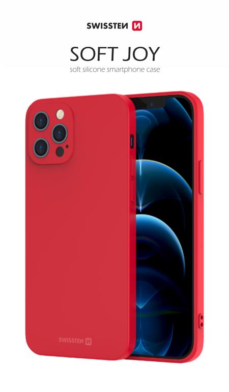 Swissten pouzdro soft joy Apple iPhone 12 PRO MAX červené