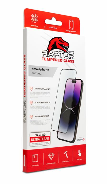 Swissten Raptor 3D temperované sklo pro Samsung g780 Galaxy s20 fe černé s funkční čtečkou otisku prstů