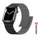 Swissten řemínek pro Apple Watch silikonový - magnetic 38 40 41 mm černo šedý