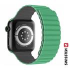 Swissten řemínek pro Apple Watch silikonový - magnetic 38 40 41 mm zeleno šedý
