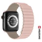 Swissten řemínek pro Apple Watch silikonový - magnetic 42 44 45 49 mm růžovo cappuccino