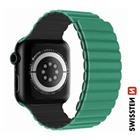 Swissten řemínek pro Apple Watch silikonový - magnetic 42 44 45 49 mm zeleno šedý