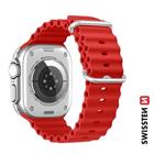 Swissten řemínek pro Apple Watch silikonový - marine straps 42 44 45 49 mm červený