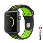 Swissten řemínek pro Apple Watch silikonový - sport 38 40 41 mm černo zelený